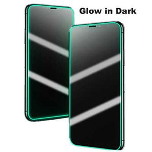 Wholesale luminate tempered glass luminous silicone edge screen protector for iPhone 12